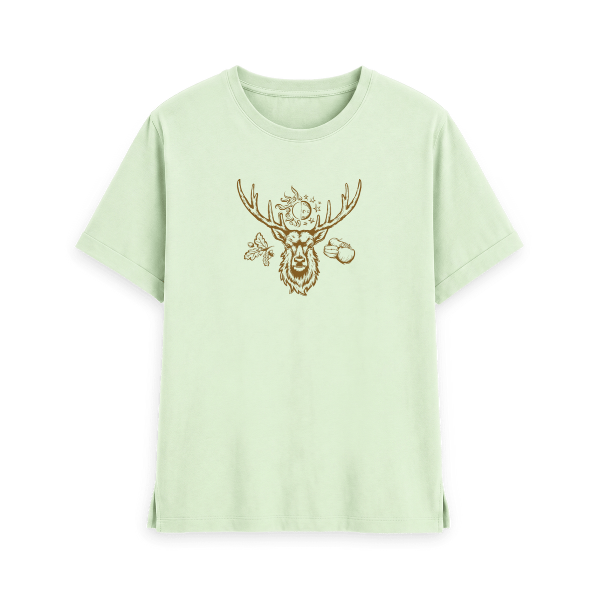 Pastel Green Printed T-shirt Front