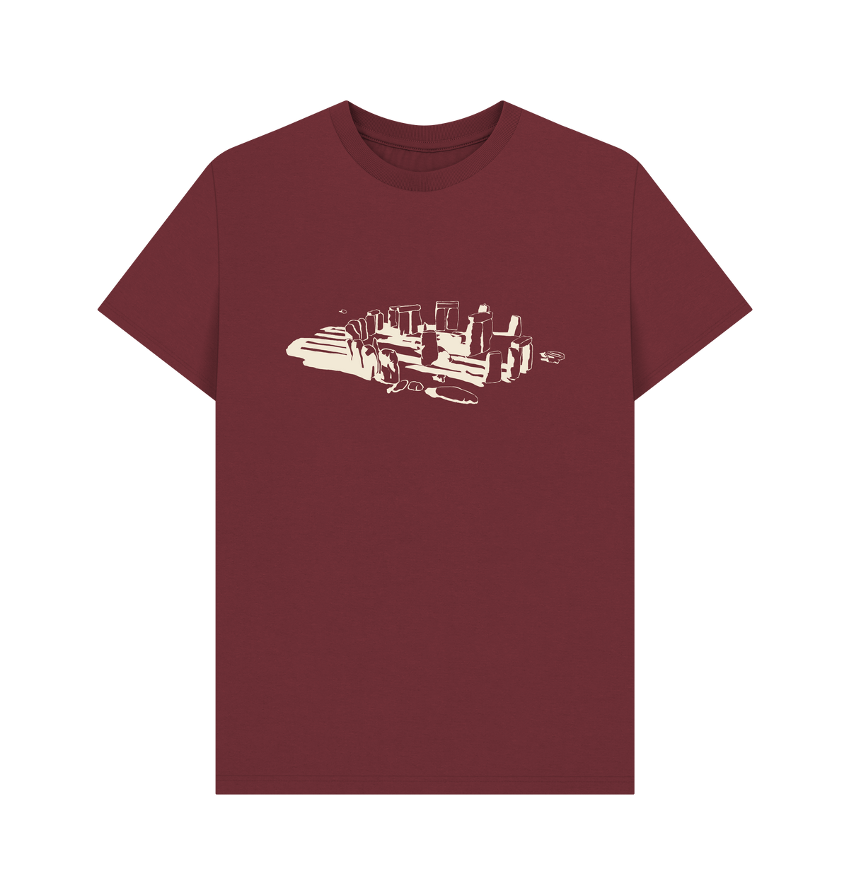 Red Wine Printed T-shirt Front