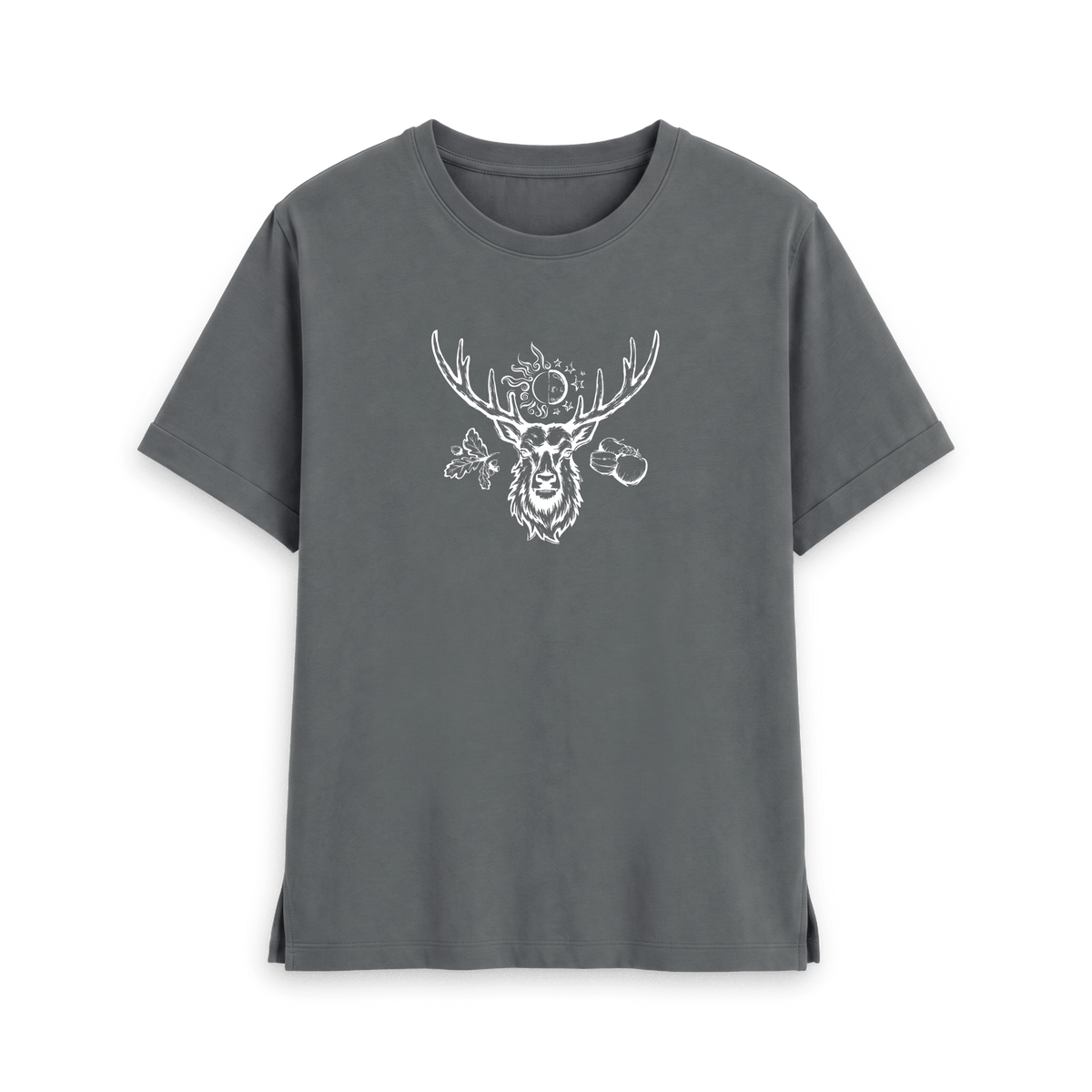 Slate Grey Printed T-shirt Front