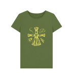 Khaki Printed T-shirt Front