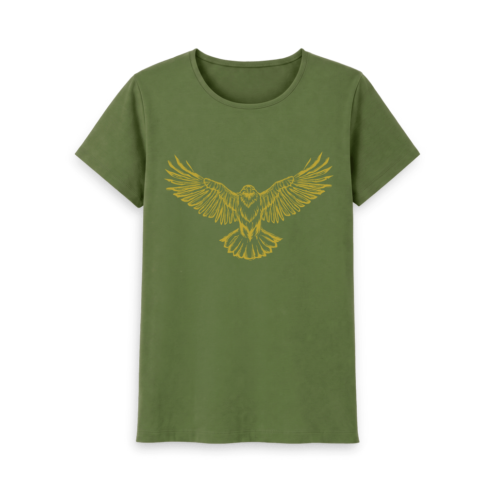 Khaki Printed T-shirt Front