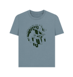 Stone Blue Printed T-shirt Front