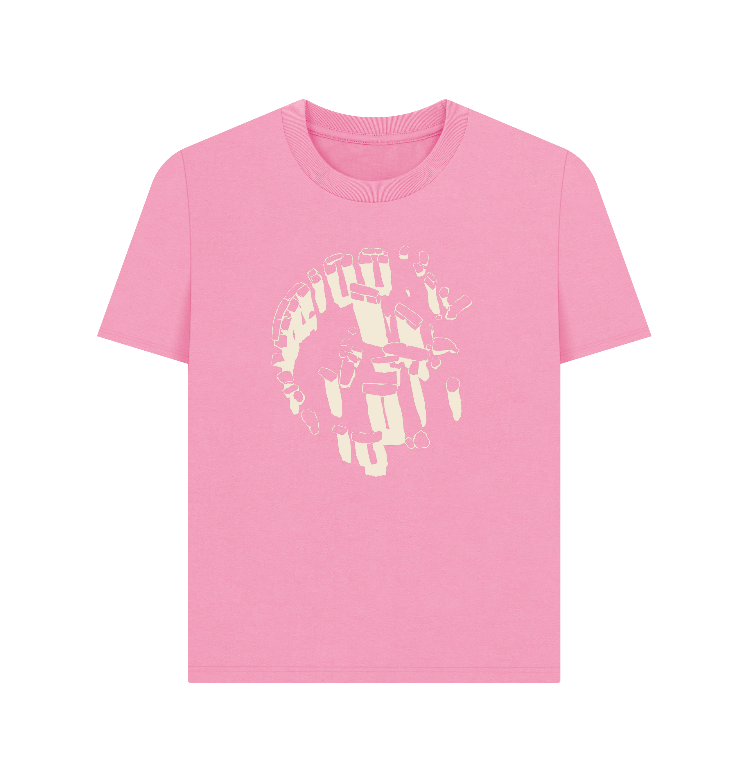 Rose Pink Printed T-shirt Front