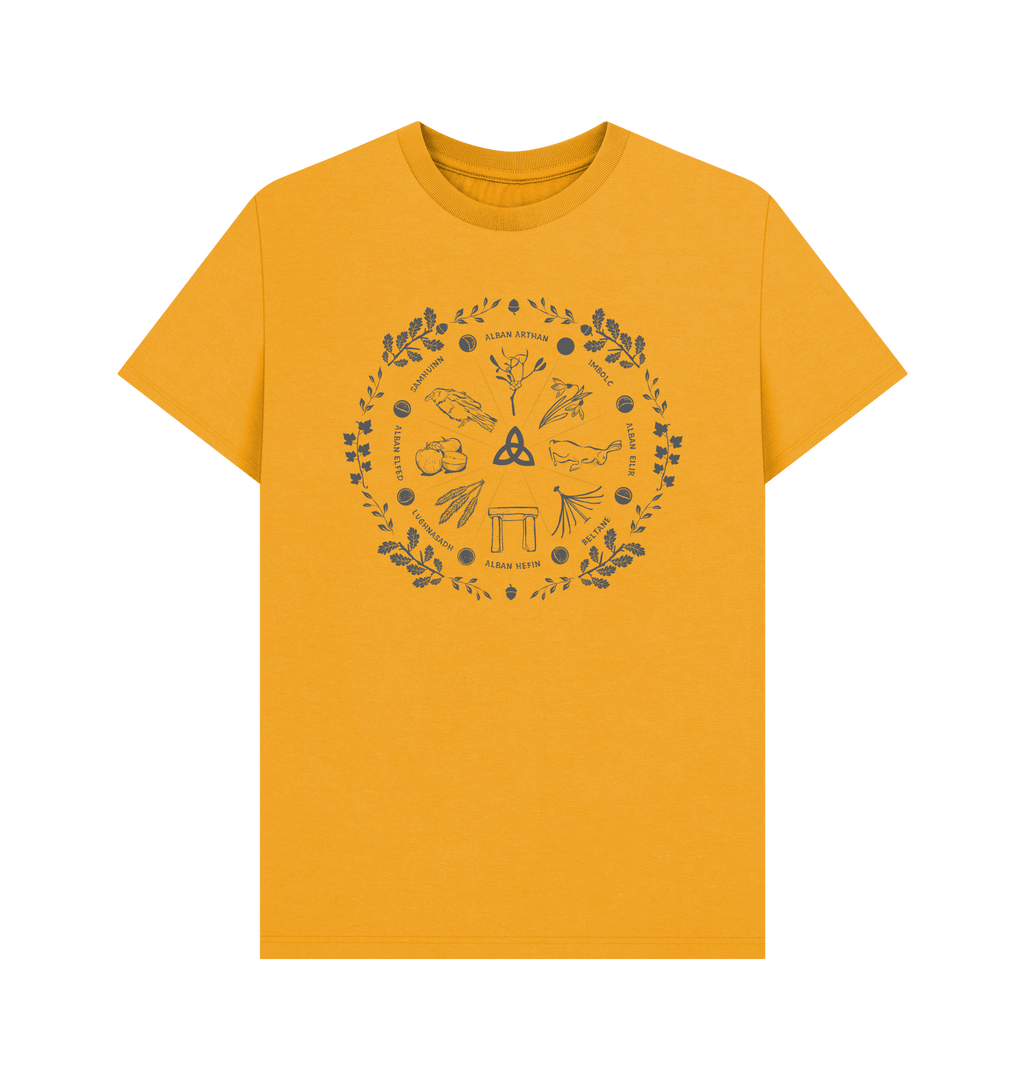 Mustard Printed T-shirt Front