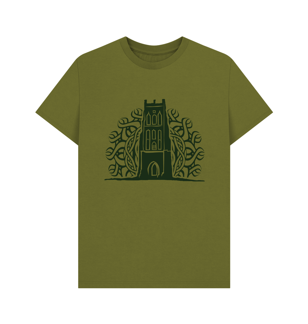Moss Green Printed T-shirt Front