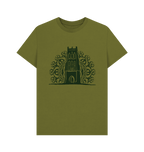 Moss Green Printed T-shirt Front