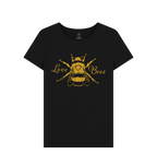 Black Recycled Printed T-Shirt Front