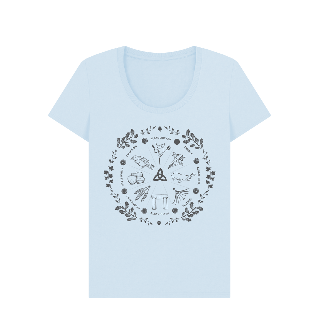 Sky Blue Printed T-shirt Front