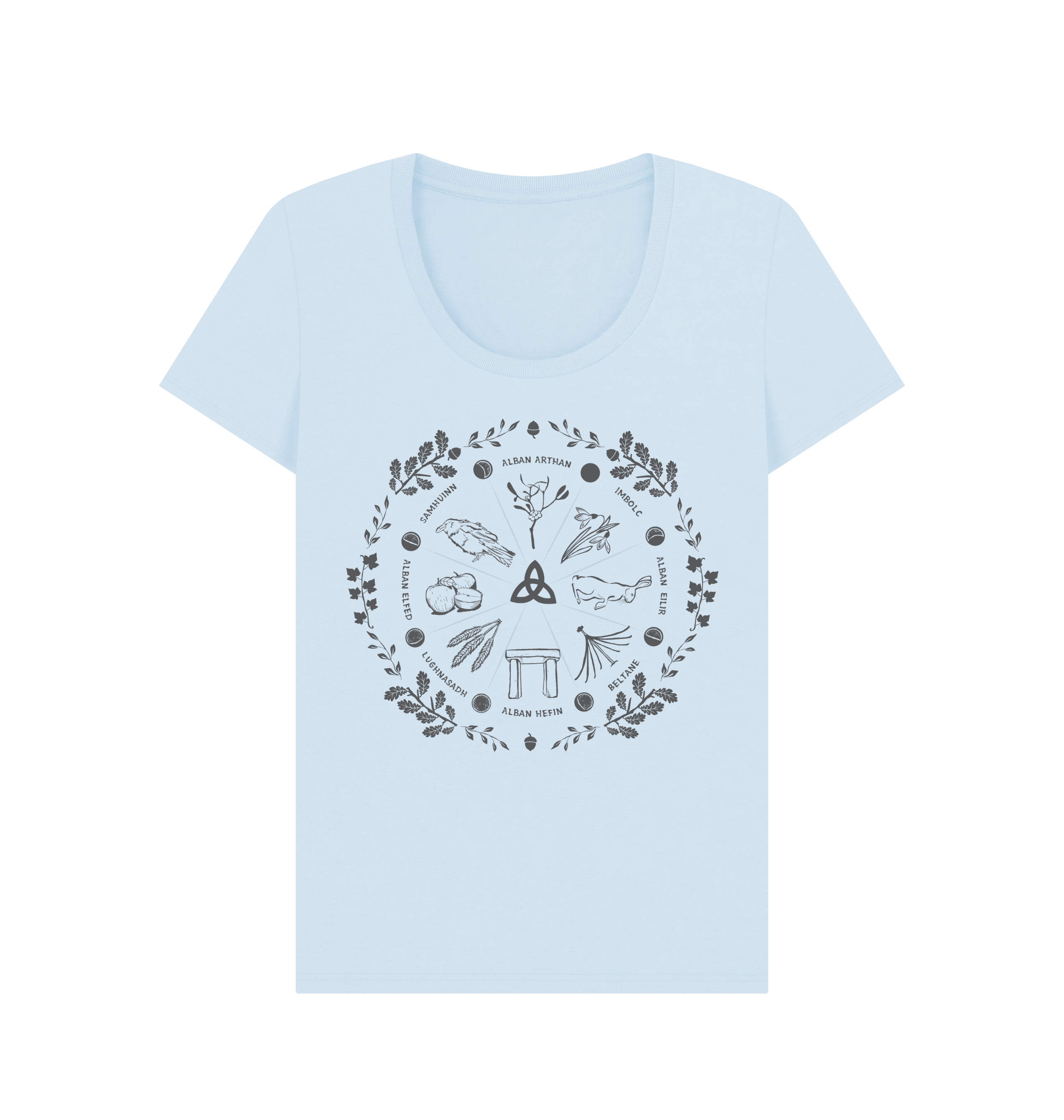 Sky Blue Printed T-shirt Front