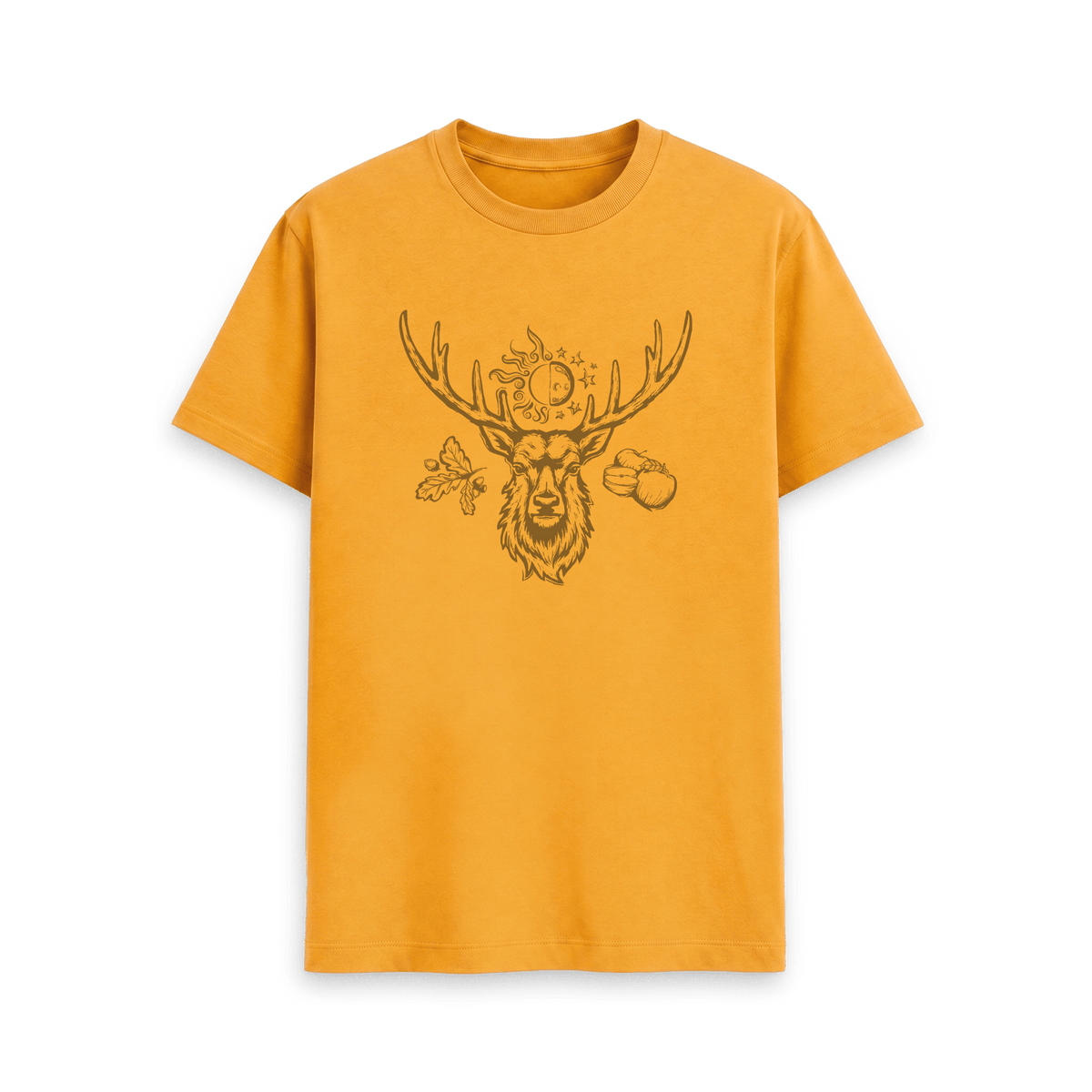 Mustard Printed T-shirt Front