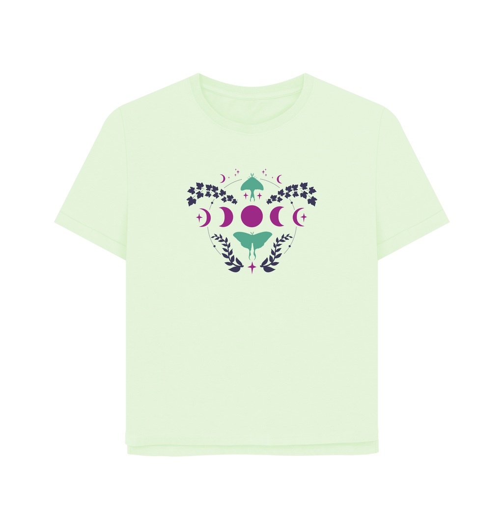 Pastel Green Printed T-shirt Front
