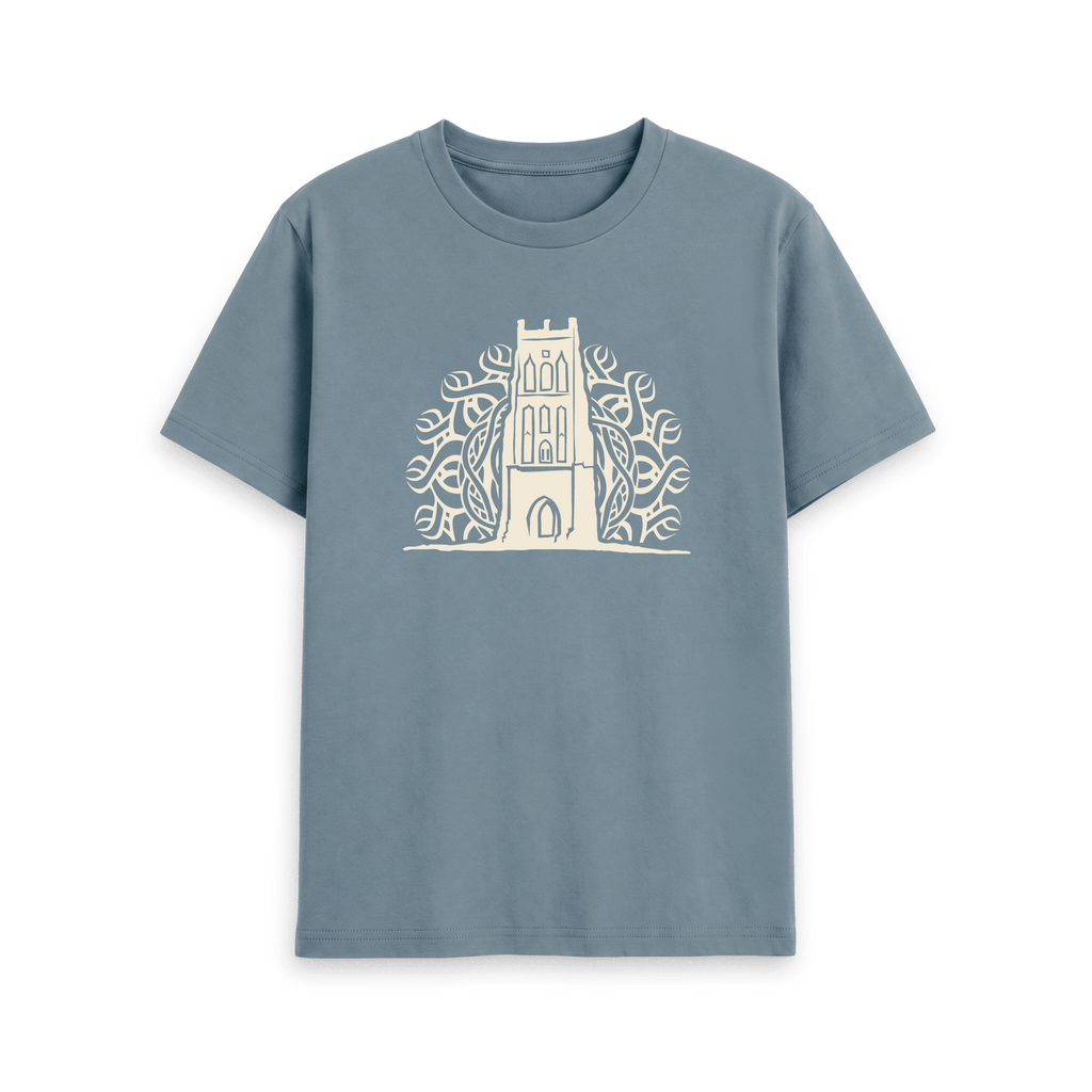 Stone Blue Printed T-shirt Front