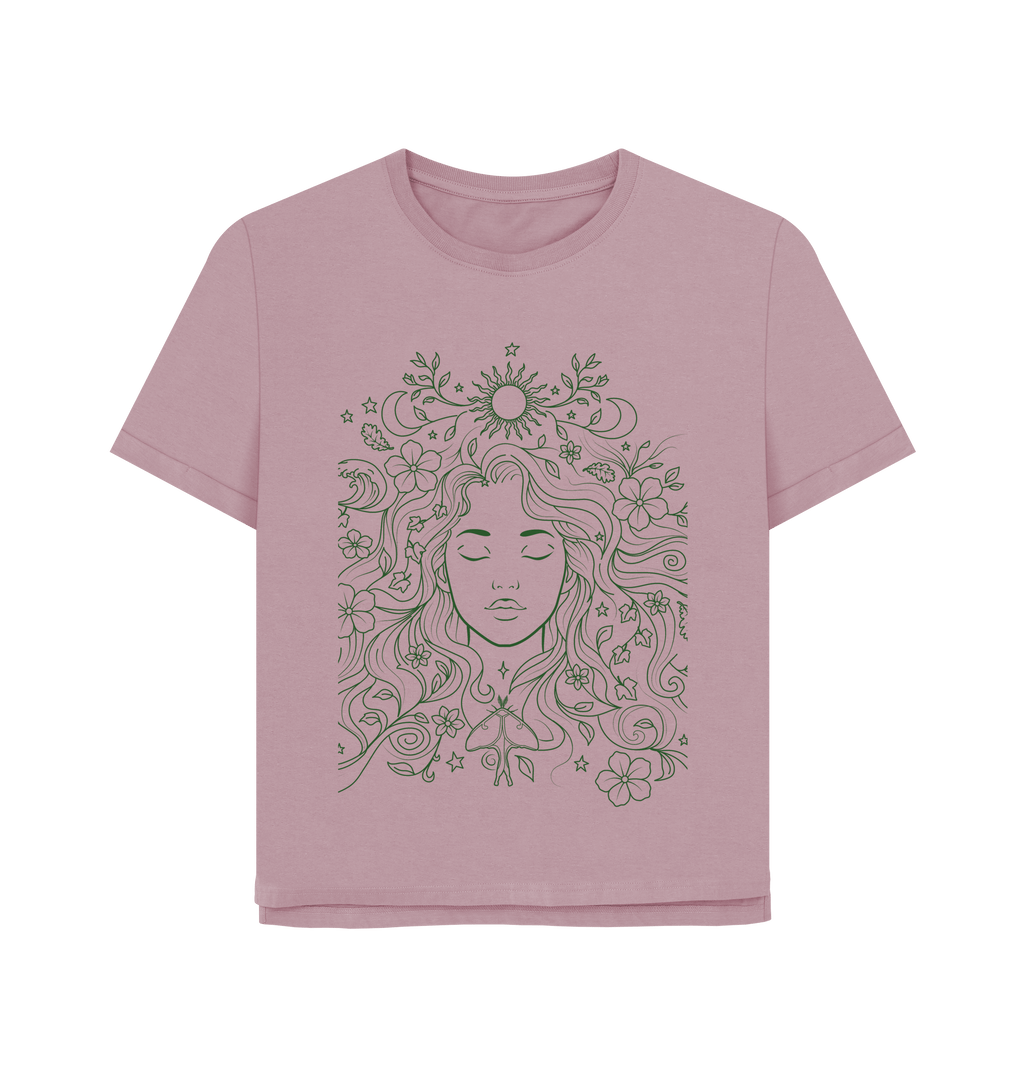 Mauve Printed T-shirt Front