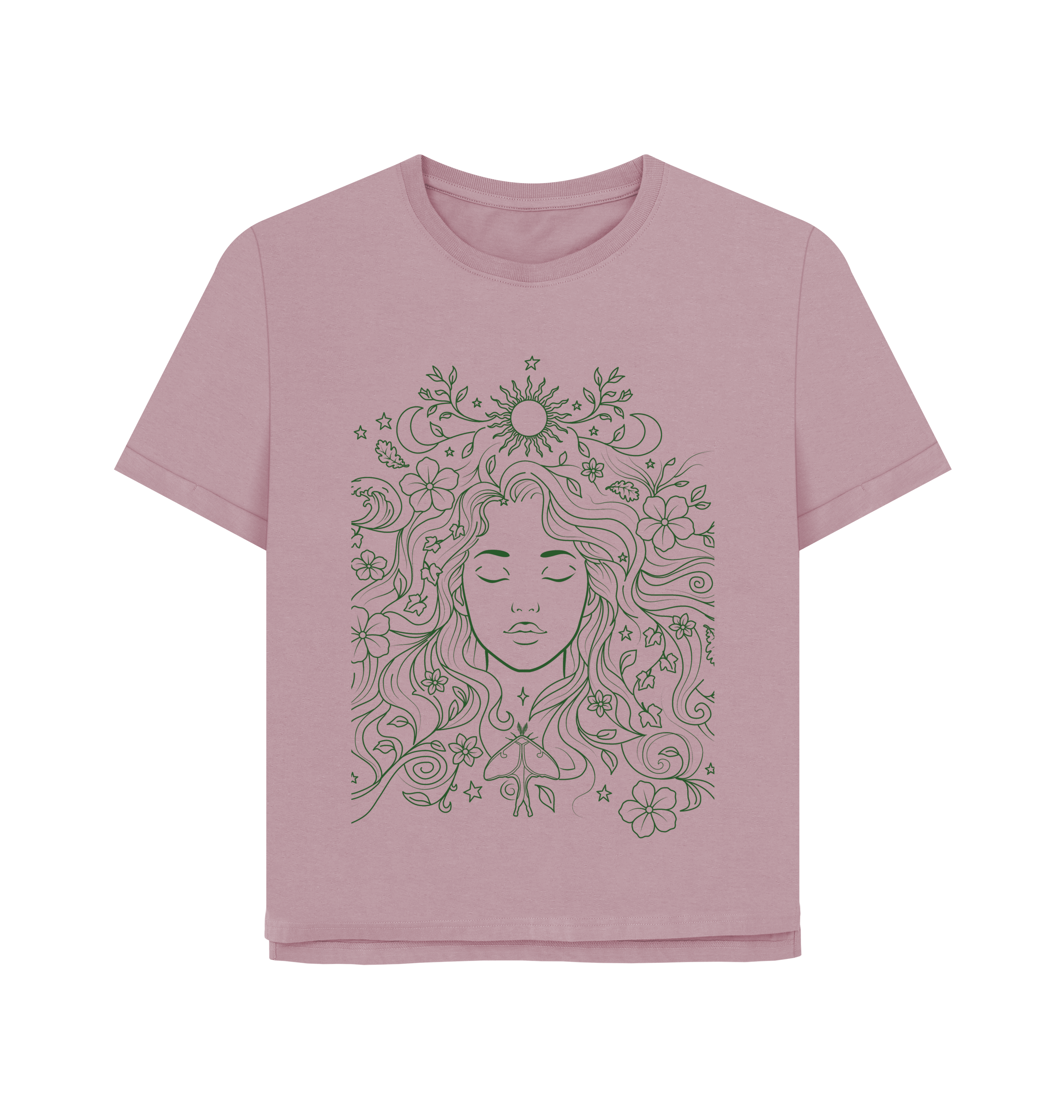 Mauve Printed T-shirt Front