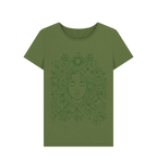 Khaki Printed T-shirt Front