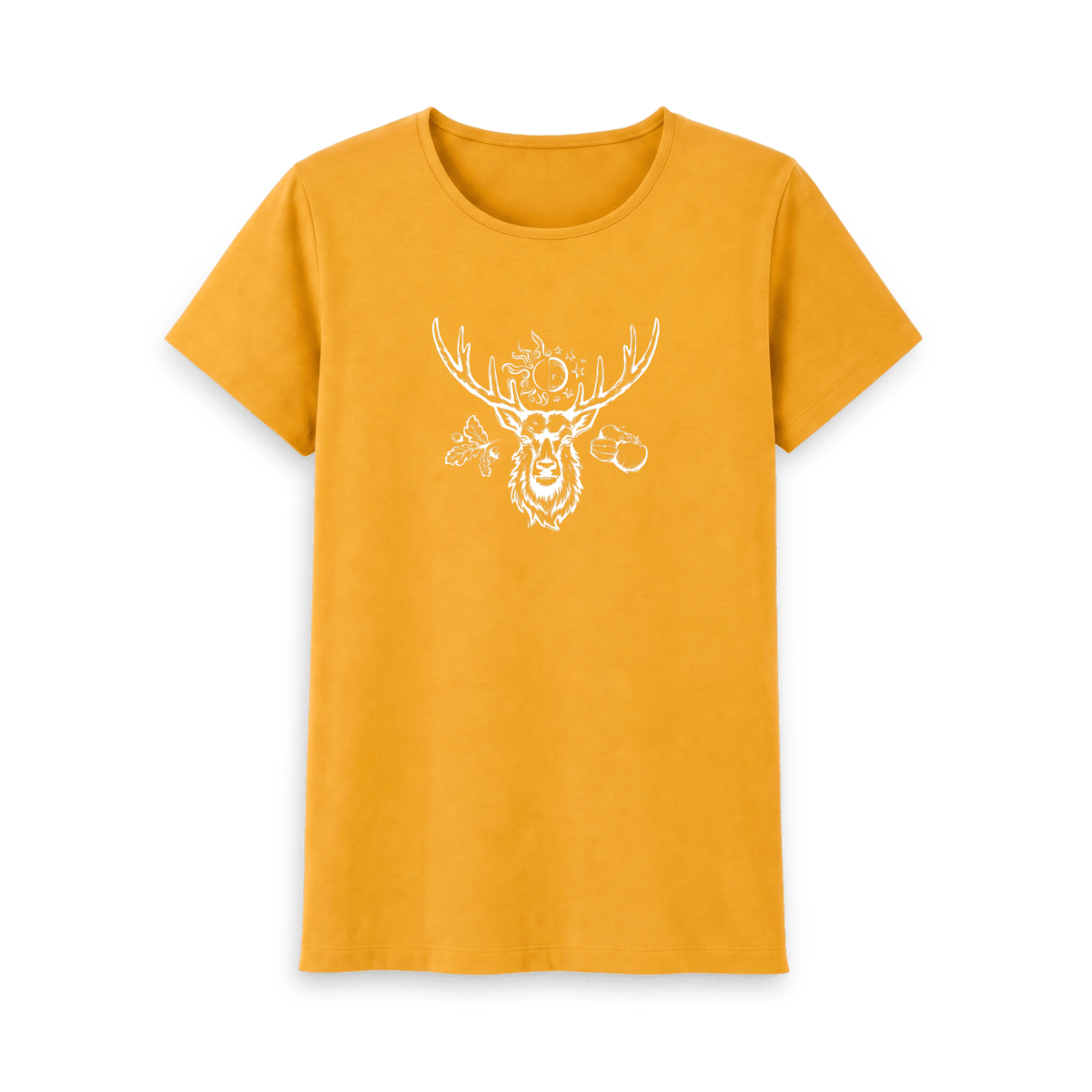 Mustard Printed T-shirt Front