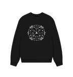 Black Printed Sweater Front
