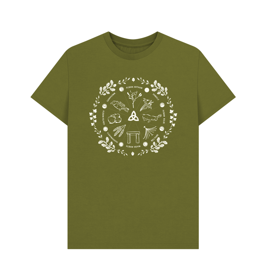 Moss Green Printed T-shirt Front