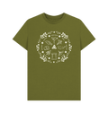 Moss Green Printed T-shirt Front