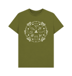 Moss Green Printed T-shirt Front