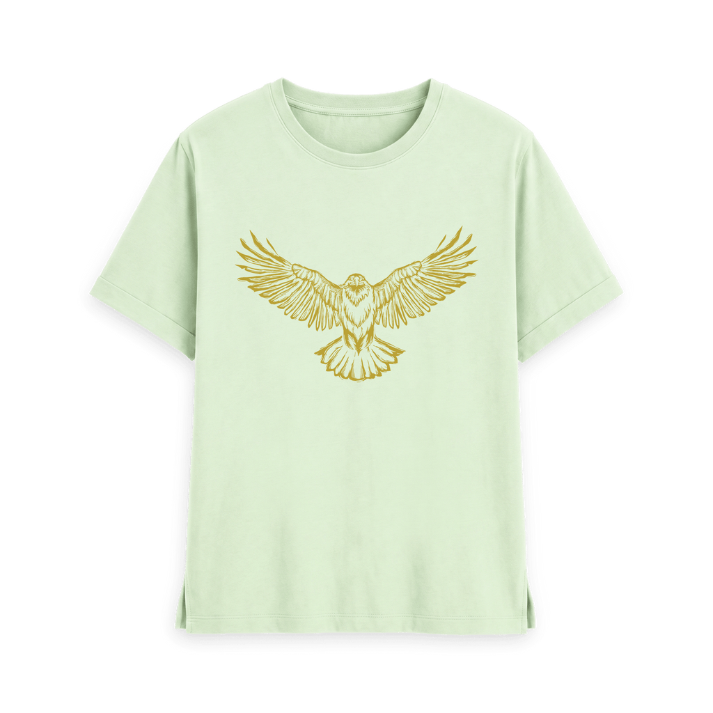 Pastel Green Printed T-shirt Front