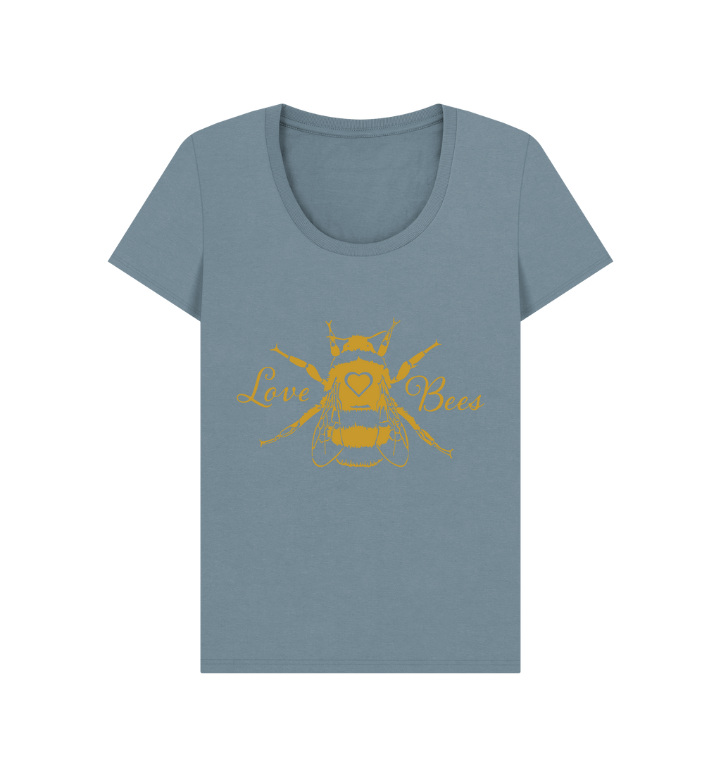 Stone Blue Printed T-shirt Front