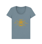Stone Blue Printed T-shirt Front
