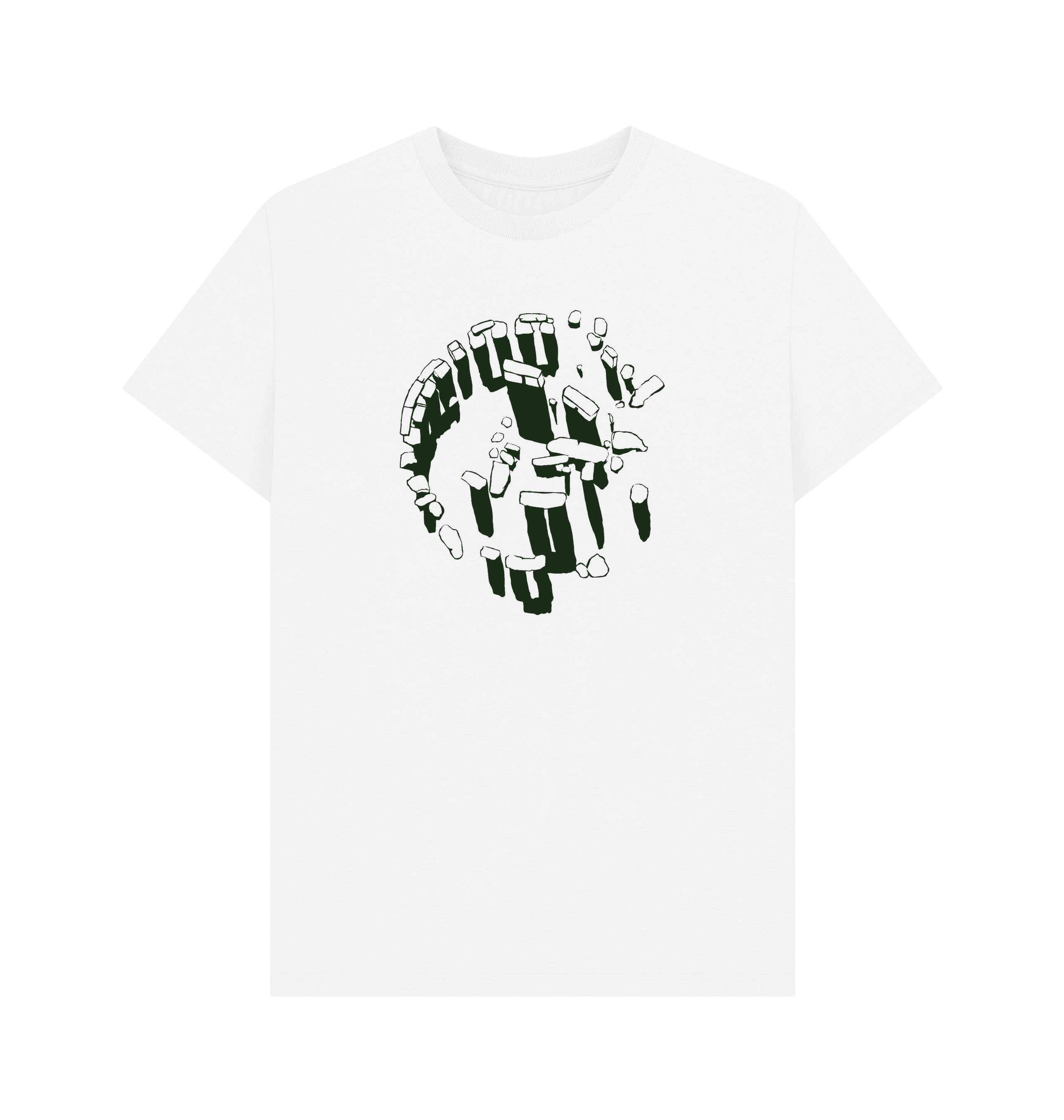 White Printed T-shirt Front