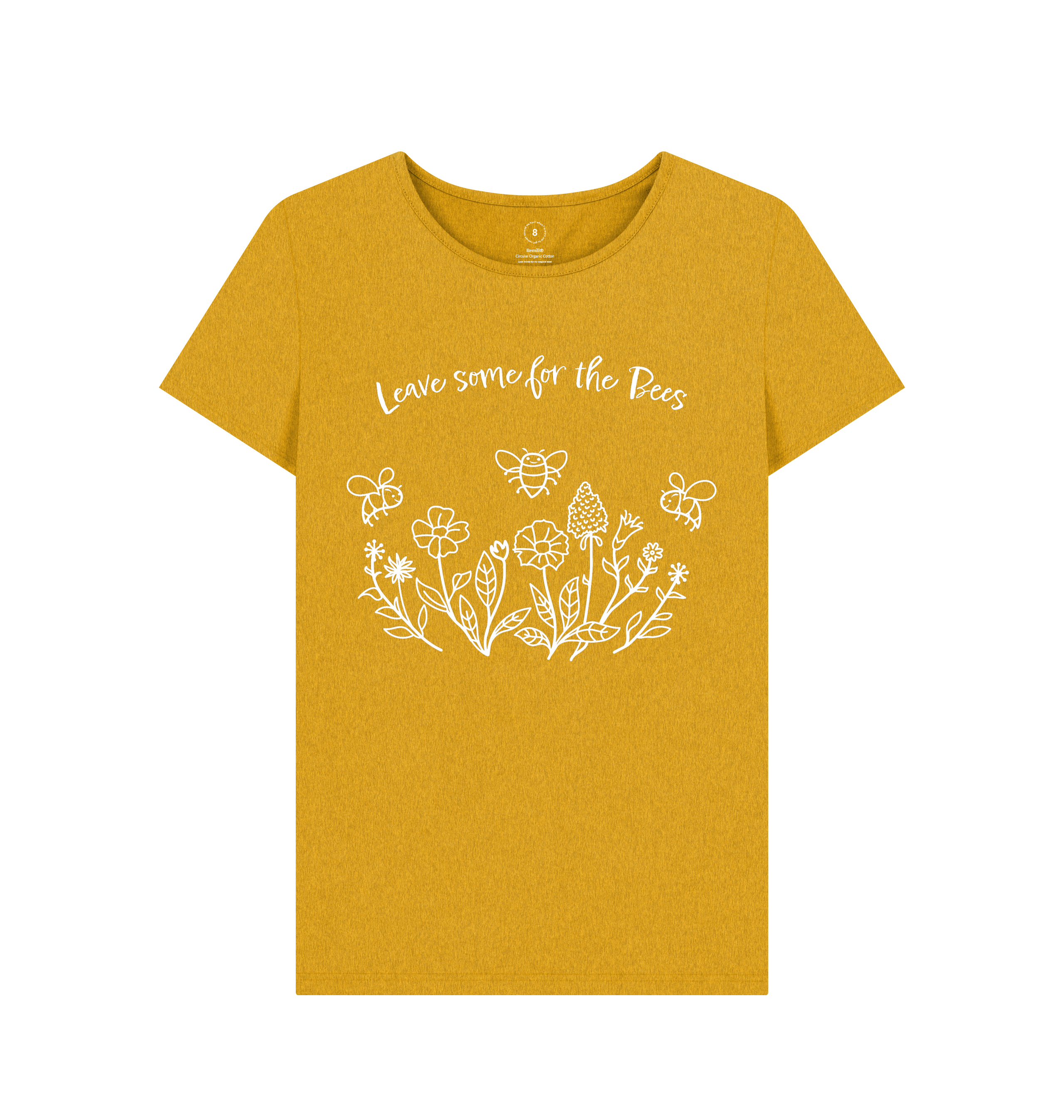 Sunflower Yellow Recycled Printed T-Shirt Front