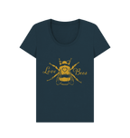 Denim Blue Printed T-shirt Front