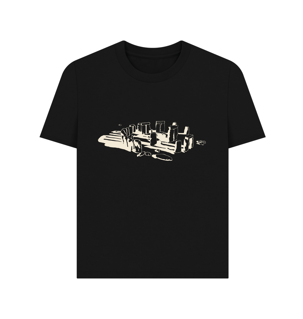 Black Printed T-shirt Front