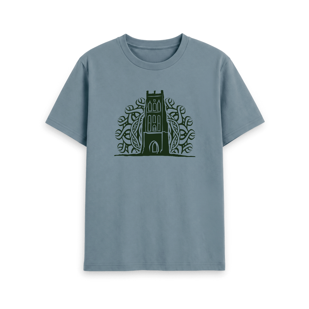Stone Blue Printed T-shirt Front