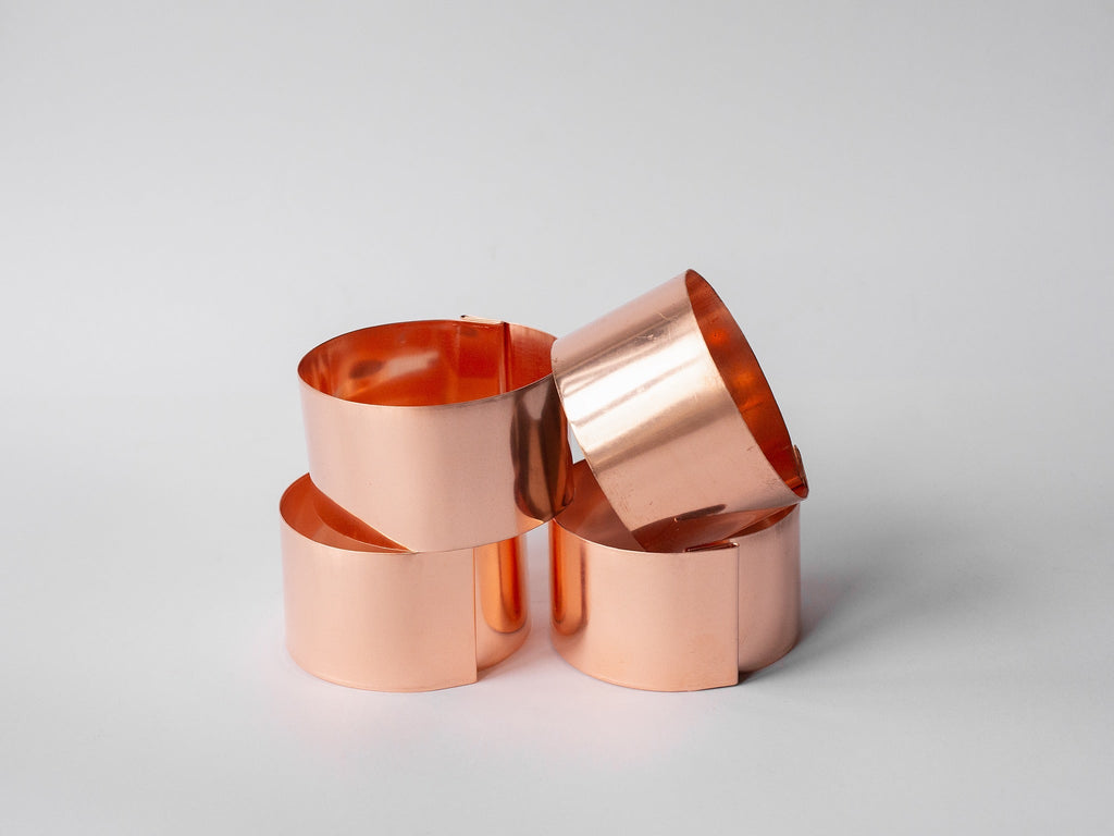 4 x 9cm Heavy Duty Copper Plant Rings Bundle