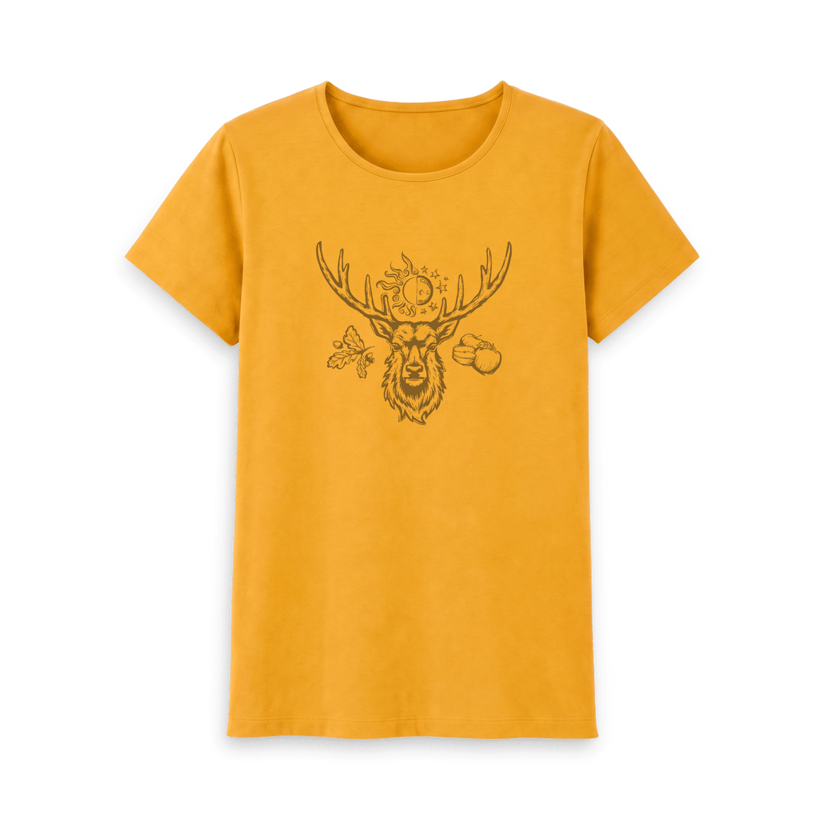 Mustard Printed T-shirt Front