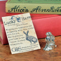 Moongazing Hare, English Pewter Good Luck Sculpture