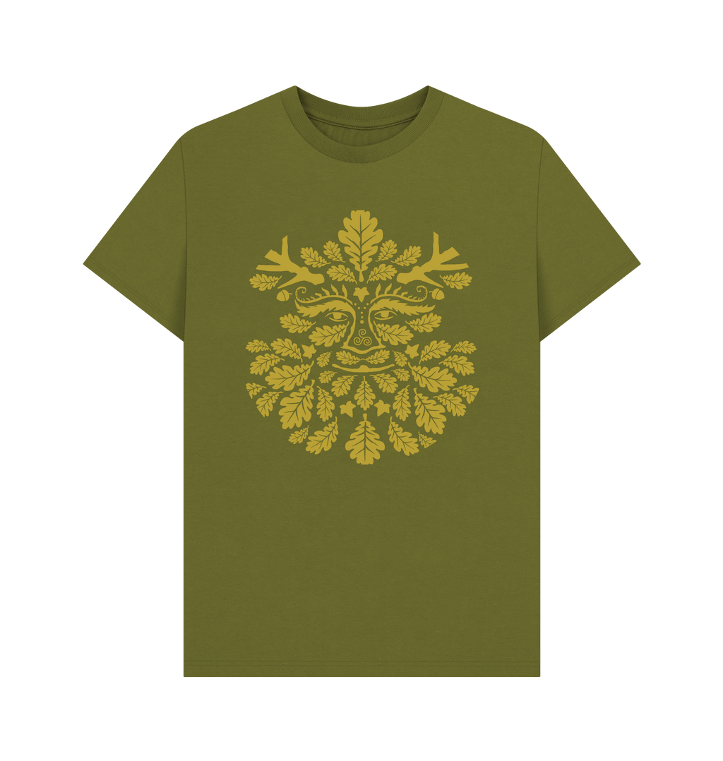Moss Green Printed T-shirt Front