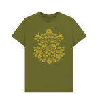 Moss Green Printed T-shirt Front