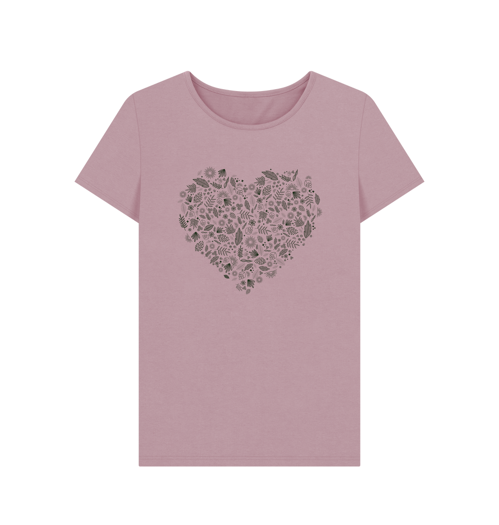 Mauve Printed T-shirt Front