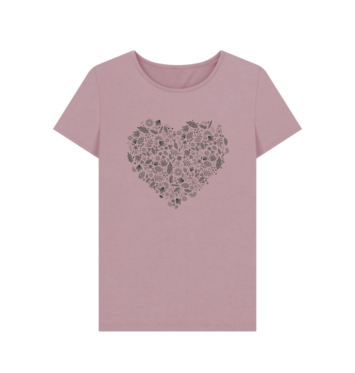 Mauve Printed T-shirt Front