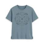 Stone Blue Printed T-shirt Front