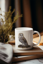 Barn Owl Bird Mug – Ceramic Wildlife Coffee Cup