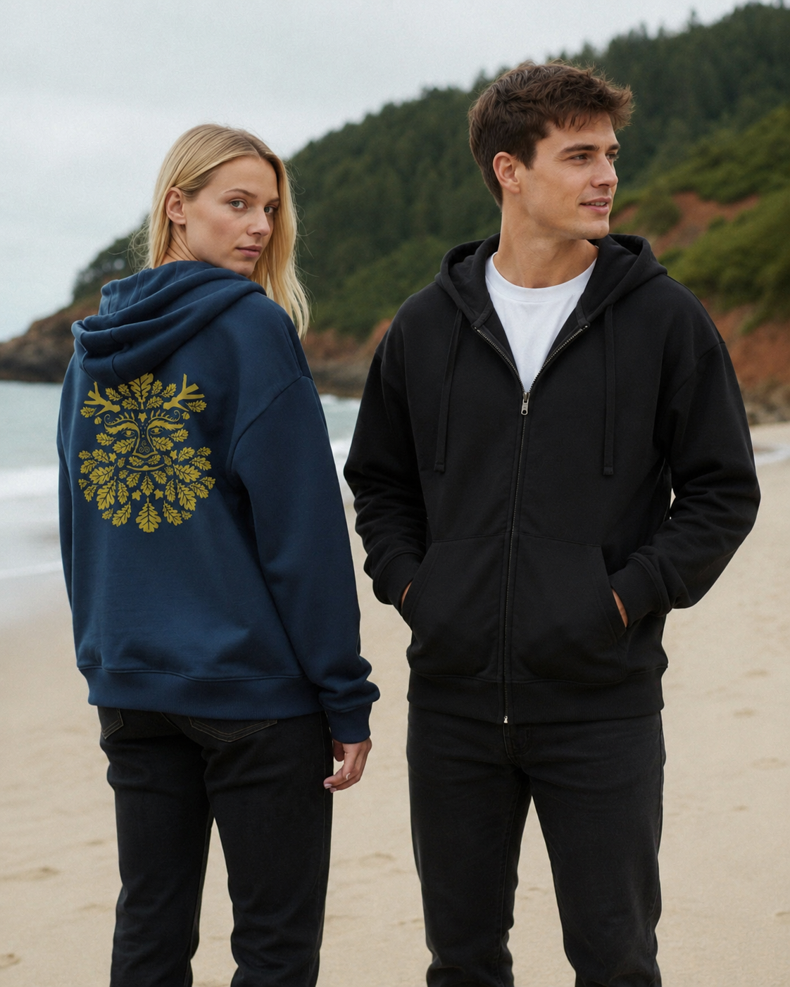 Golden Green Man Full Zip Hoodie