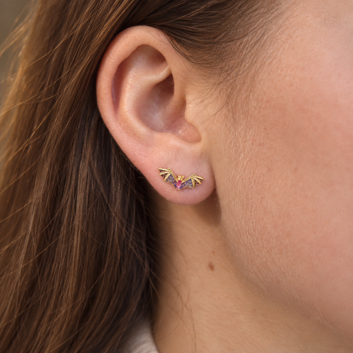 Halloween Bat Studs