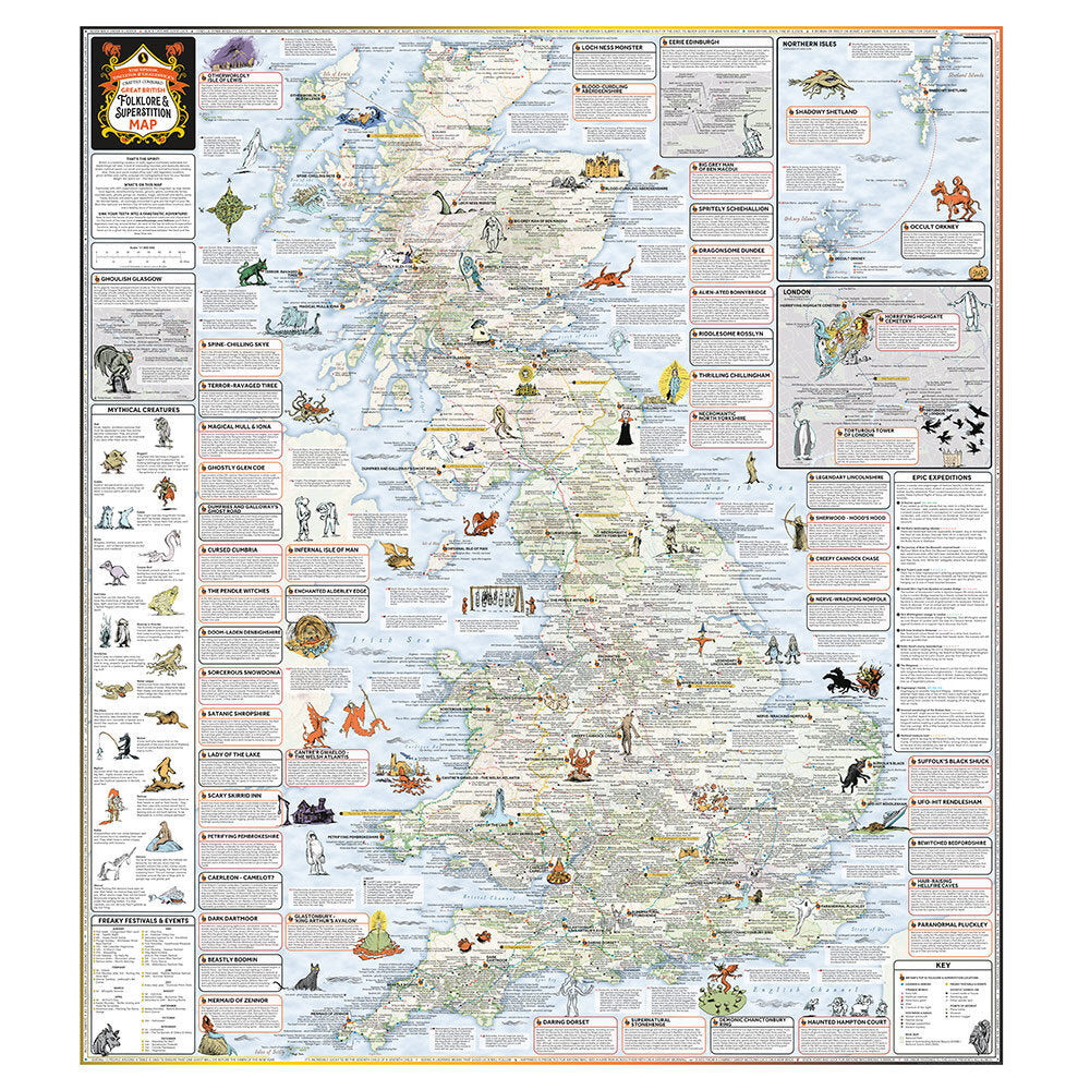 Great British Folklore & Superstition Map