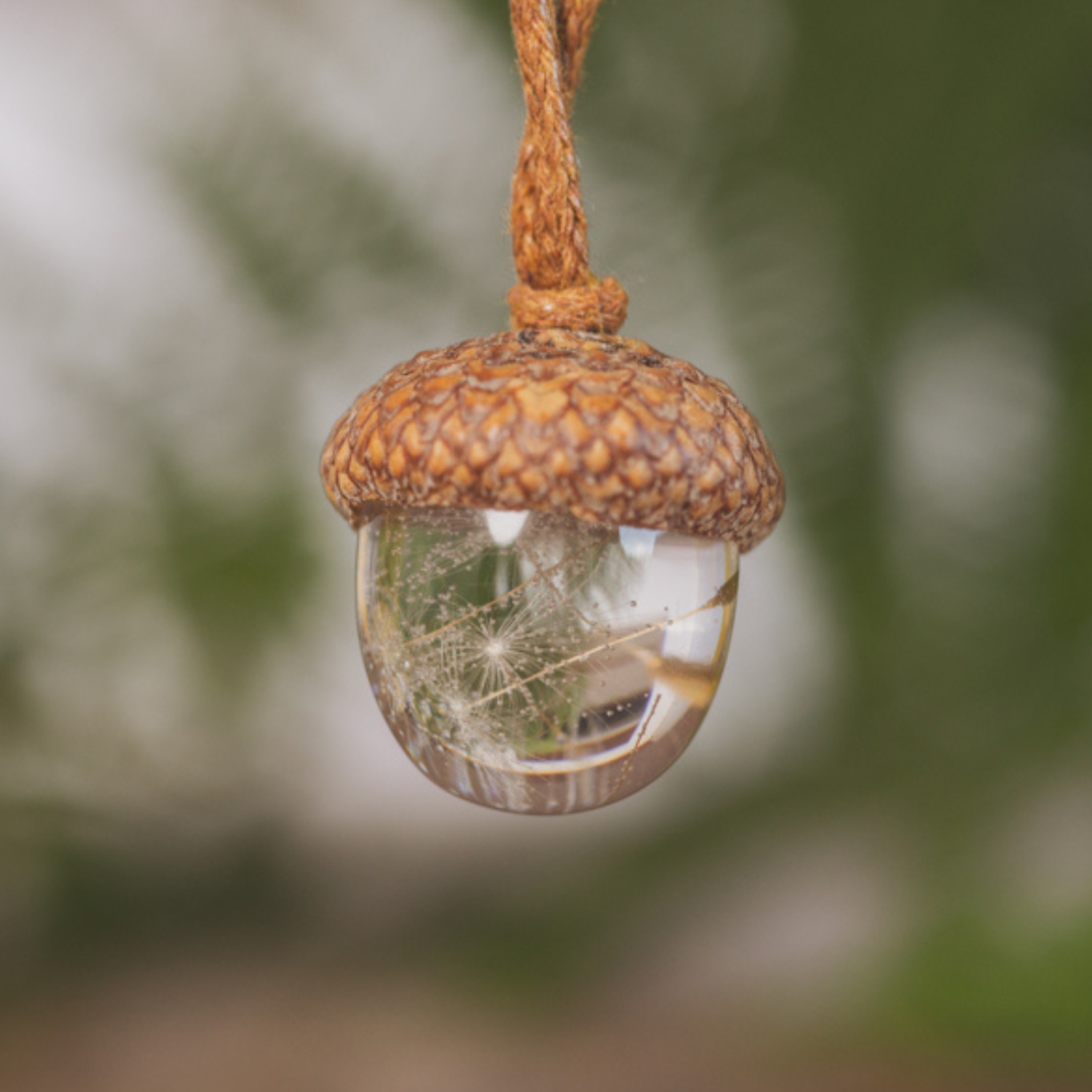 Dandelion Terrarium Pendant