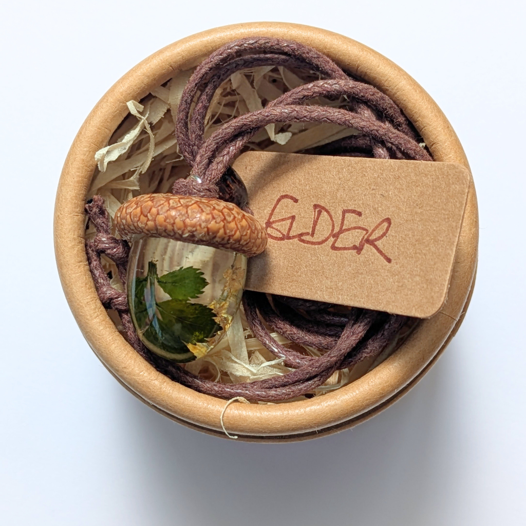 Elderflower Terrarium Pendant