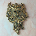 Hanging Green Man Plaque - Traditional Green or Gold