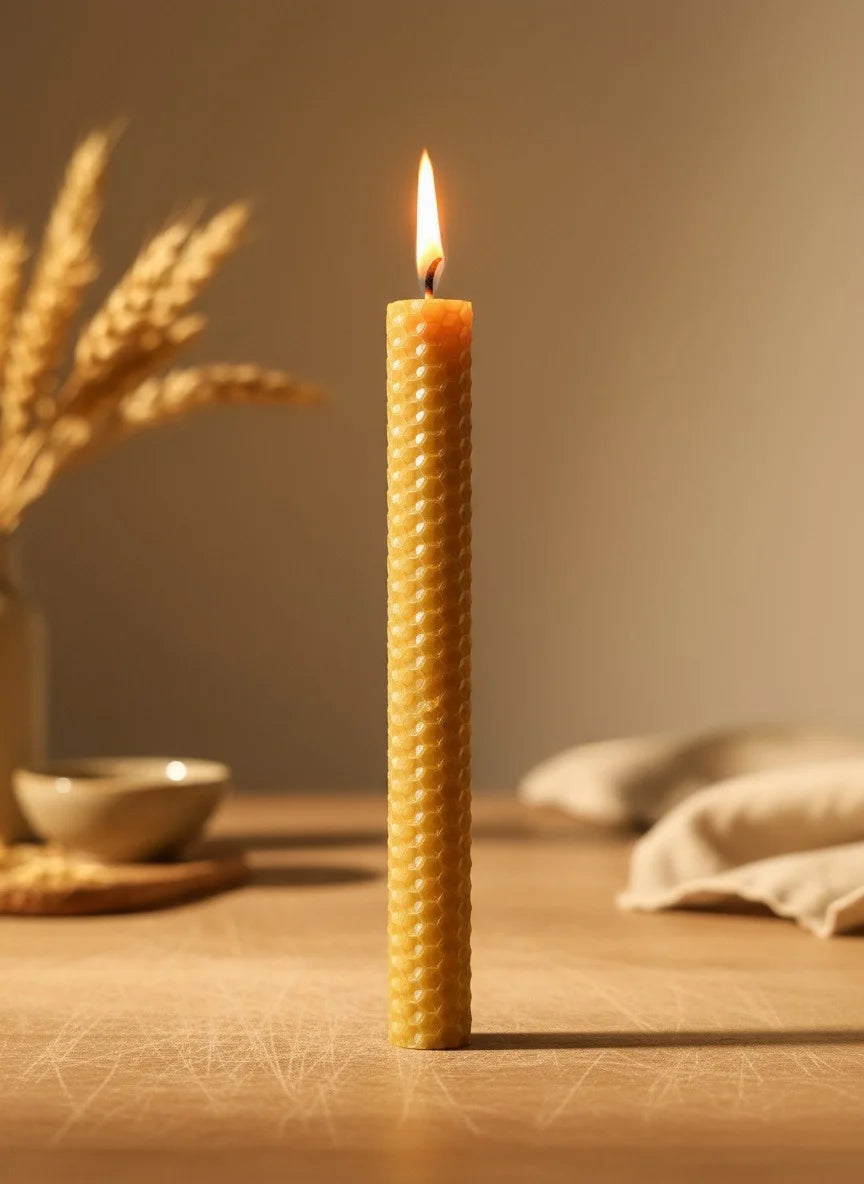 Hand-Rolled Beeswax Candle