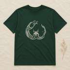 Unisex ‘Herne the Hunter’ Plain T-Shirt in cream print
