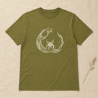 Unisex ‘Herne the Hunter’ Plain T-Shirt in cream print